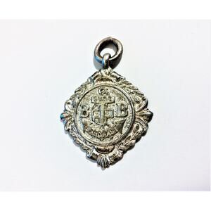 Antique British Silver-Plated Stedfast Surf Watch Fob